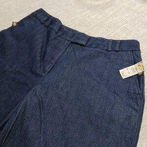 NWT Talbots Blue Denim Chambray Dress Pants Size 14